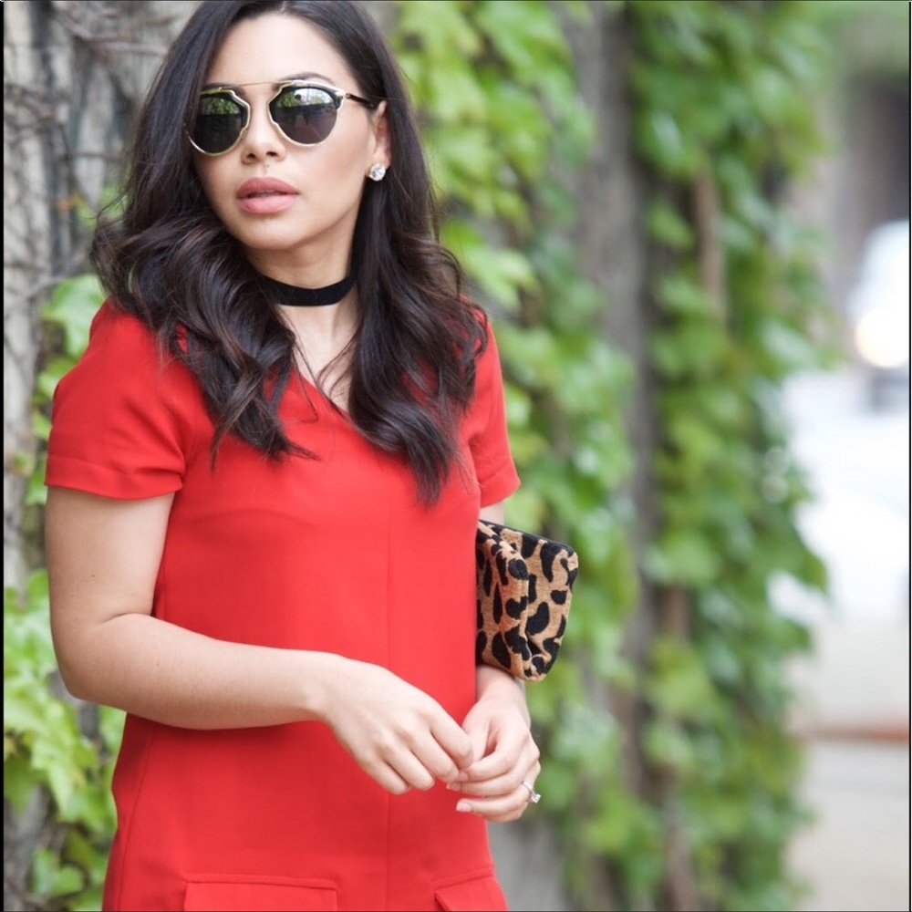 Zara red jumpsuit